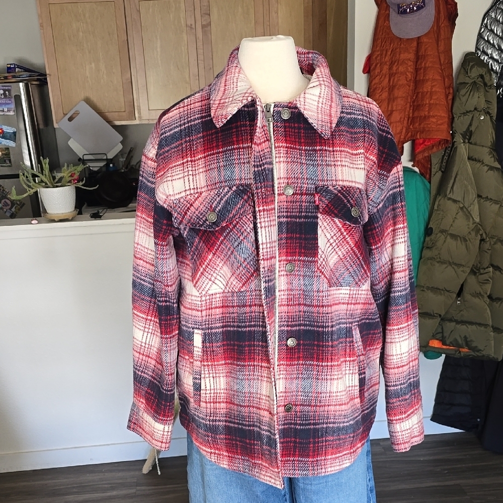 Red and Blue Plaid Jacket